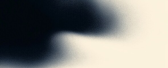 Poster - A noisy dark banner, poster, header, or cover design with an abstract wave of black, gray, orange, and white against a grainy textured background.