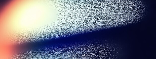 Fototapete - An abstract design with a grainy gradient background in shades of purple and pink, glowing waves, on a dark black background with noise texture, ideal for banners, posters, or headers.