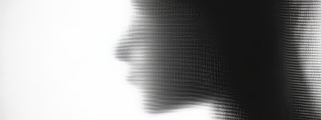 Poster - A black and white grainy background featuring an abstract monochrome grunge noise texture, ideal for banners, headers, posters, covers, and backdrops.