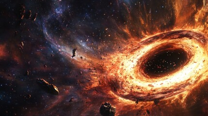 Wall Mural - Black Hole in Space