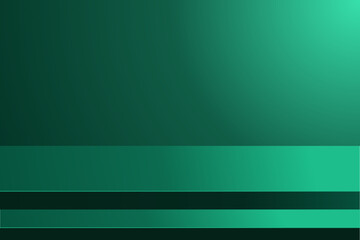 Wall Mural - green gradient stage background, platform step and stage podium with shadow. vector illustration des