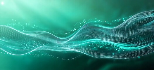 Fototapete - Digital abstract blurred wave background