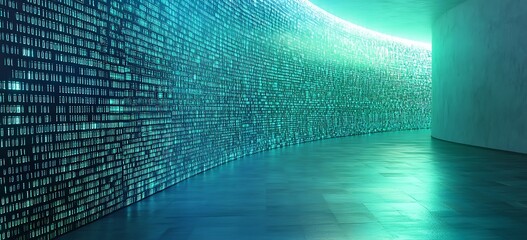 Fototapete - Digital background with binary code design