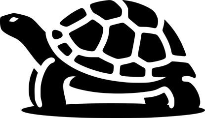 Wall Mural - Unique Black Tortoise Vector for Custom Illustrations