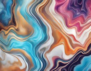 Wall Mural - Colorful wavy modern marble background