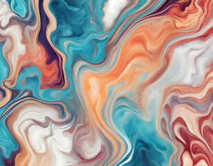 Sticker - Colorful wavy modern marble background