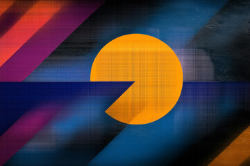 Fototapete - a colorful abstract background with a circle