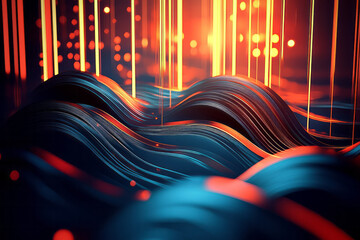 Aufkleber - abstract lines and lines in a dark background