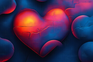 Aufkleber - a heart with a hole in it