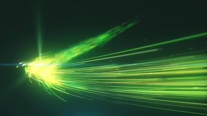 Wall Mural - colorful 3d strings flowing background/ animation of an abstract technology background with flowing 
