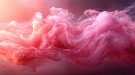 Leinwandbilder - Abstract Pink Smoke Background with Silky Textures and Swirling Patterns Ideal for Luxury Concept Designs or Artistic Visuals