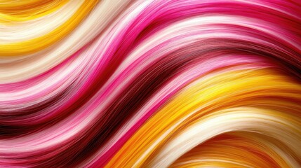 Poster - Colorful abstract waves of hair dye showcasing vibrant shades in a visually appealing and artistic representation of hair fashion trends.