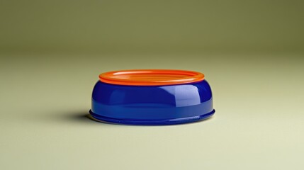 Leinwandbilder - Vibrant plastic bottle cap displayed on a smooth yellow green backdrop emphasizing color contrast and minimalist design elements