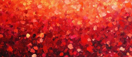 Leinwandbilder - Red festive background texture with bokeh effect ideal for Christmas and holiday themed designs and decorations. Perfect for seasonal projects.