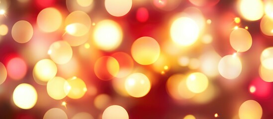 Aufkleber - Festive bokeh lights in warm hues creating a vibrant and joyful atmosphere for celebrations and events