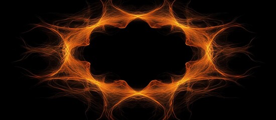 Leinwandbilder - Flame pattern of Christmas sparkler firework glow creating dynamic abstract shapes on a solid black background