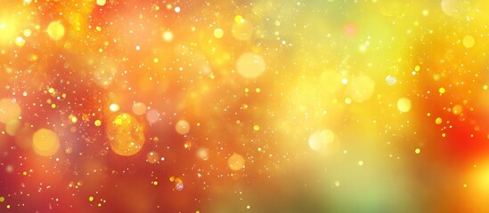 Aufkleber - Vibrant bokeh backdrop featuring yellow, orange, red, and green glittering lights for a festive and celebratory atmosphere.