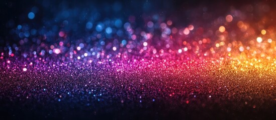 Leinwandbilder - Vibrant shimmering multicolor backdrop with sparkling bokeh effect for festive and celebratory themes.
