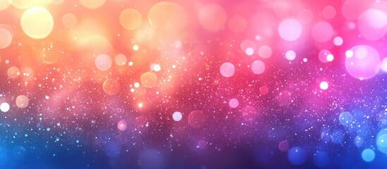 Fototapete - Colorful shiny bokeh backdrop with glittering lights creating a vibrant and dreamy atmosphere for design and photography projects