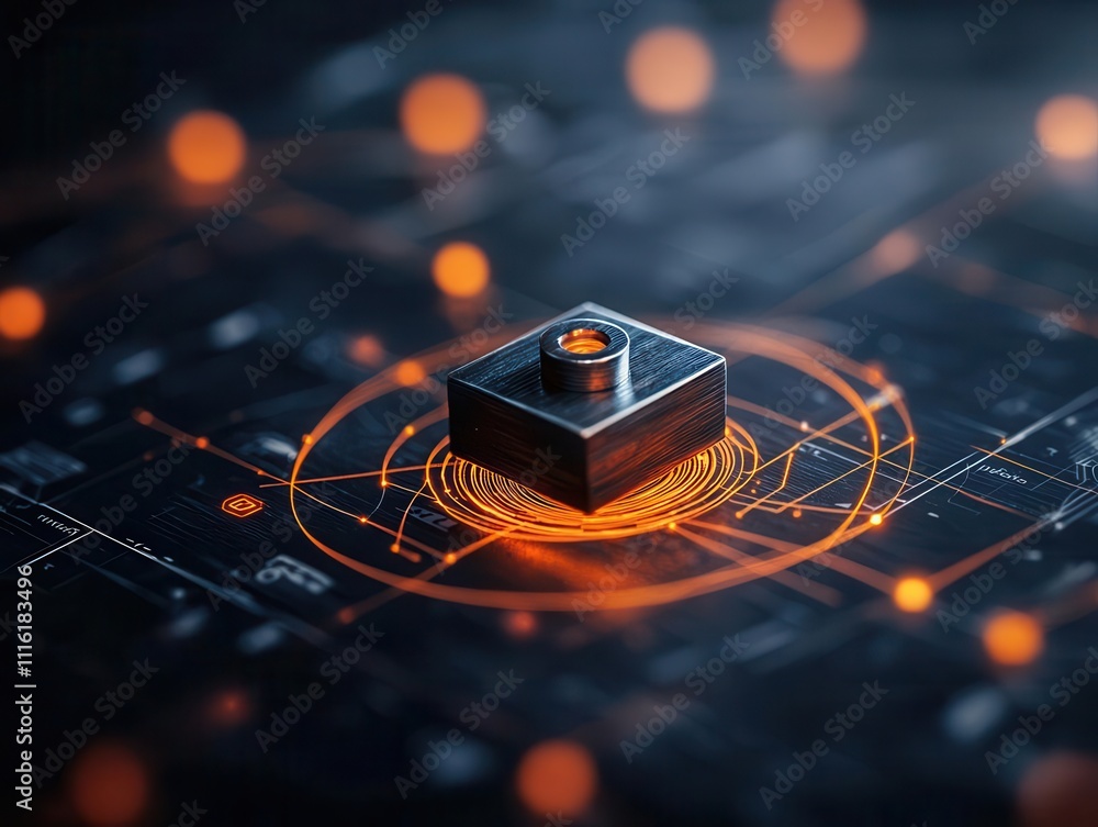 Artistic depiction of a magnetic field around a bar magnet, glowing ...