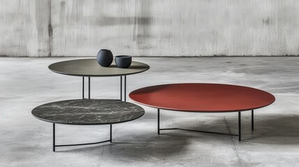 Aufkleber - Urban loft furniture inspiring minimalist coffee table displays for a contemporary design perspective