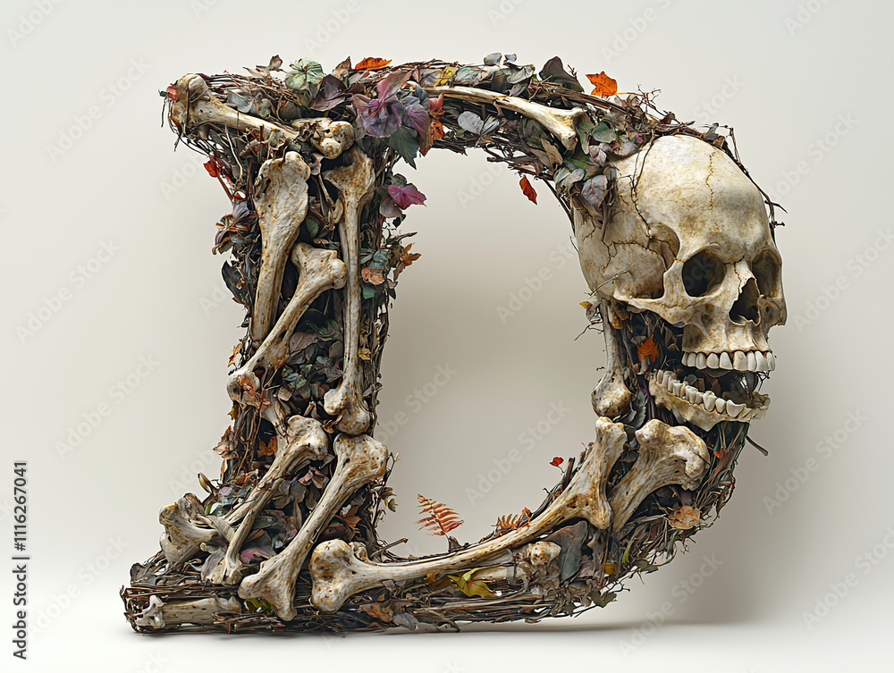 alphabet, bones, letters, skeleton, spooky, eerie, creepy, horror ...