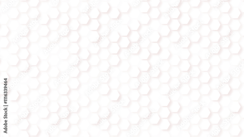 Geometric abstract background with simple hexagonal elements. Abstract white soft hexagon concept design abstract technology background vector.