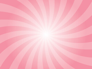 Abstract background with rays retro starburst rays.  Salmon pink color sunburst background vector illustration pattern beam rays. Spiral radial striped backdrop. Vector illustration.