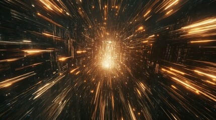 Poster - Cosmic Burst of Light and Energy with Dynamic Streaks in Space