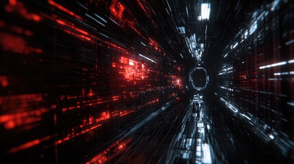 Wall Mural - digital technology abstract background showcasing network optimization and software process in a fut