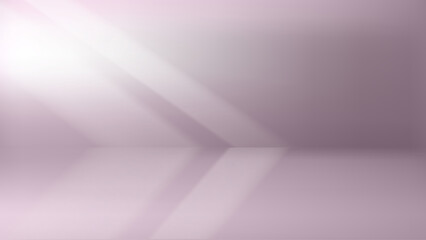 Poster - Empty stage with sun beam. 3d vector 16:9 wide background for product design
