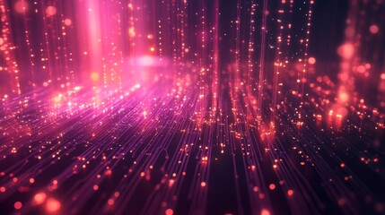 Poster - Vibrant Light Trails and Bokeh Effects in Abstract Composition
