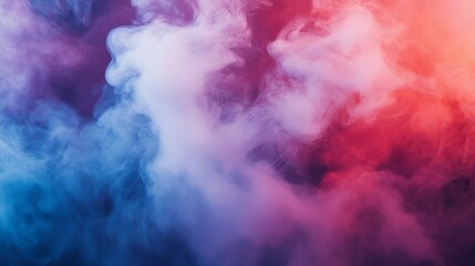 Poster - Colorful Smoke Swirls in Blue and Red Background for Creative Uses