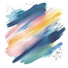 Fototapete - Abstract brush strokes watercolor painting patterns, Design element for sale banners, posters, labels, and gift wrapping paper.