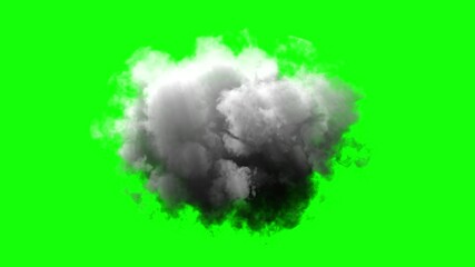 Wall Mural - cloud on green screen background