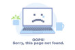 © Olesia - Cute 404 error page featuring a sad computer screen. Ideal for website design, error handling, and user-friendly navigation