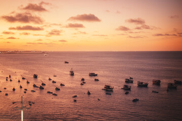 Wall Mural - Por do sol na orla de Fortaleza