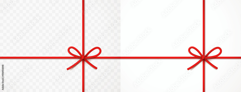 String Bow Transparent String bow isolated on white and transparent backgrounds. Vector cord ...