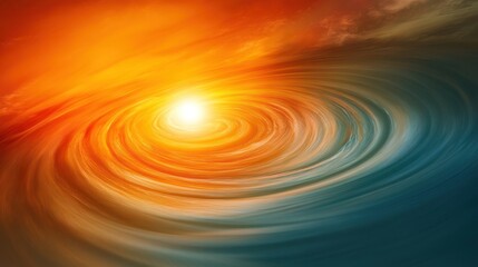 Wall Mural - Abstract swirling vortex sunset celestial artwork