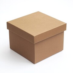 Poster - Brown Paper box Cardboard box isolated on white background 