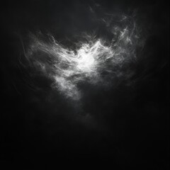 Leinwandbilder - Smoke fragments on a black background. Ghostly. special smoke effect for advertising, explosions or general use for important images