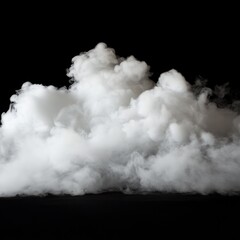 Leinwandbilder - hite smoke puff isolated on transparent black background.. Steam explosion special effect. Effective texture of steam, fog, cloud, smoke. Stock royalty illustration. PNG stock illustration