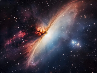 Wall Mural - Nebula and galaxies in space.