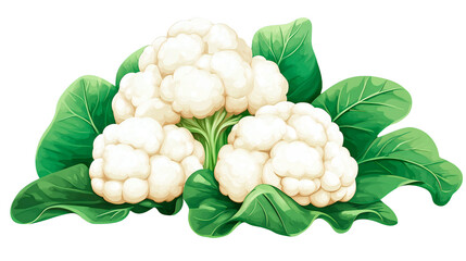 Wall Mural - Cauliflower isolated, cutout. Illustration