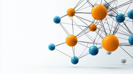 Aufkleber - Exploring the structure of ess standard a colorful molecular illustration in a scientific environment from a dynamic perspective
