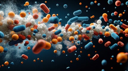 Aufkleber - Exploring colorful molecular visualizations in gas phase standards a scientific perspective on particle dynamics