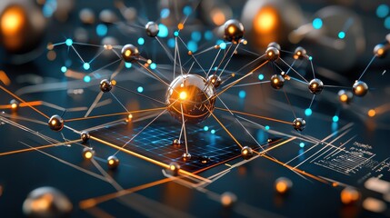 Aufkleber - Exploring carbon molecules bonding dynamics in a scientific environment a creative visualization of molecular structures