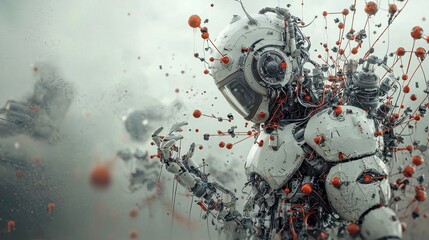 Leinwandbilder - Exploring futuristic molecular structures a digital concept in technology-driven environments visualizing the future of science