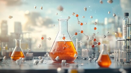 Aufkleber - Dynamic simulation of chemical reactions between molecules in a laboratory environment an interactive exploration of molecular interactions and dynamics