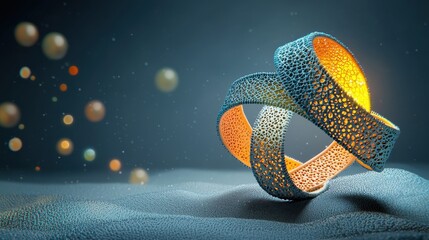 Poster - Illuminating molecular structure showcasing synthetic standards in a futuristic laboratory environment from a scientific perspective